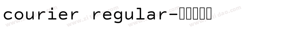 courier regular字体转换